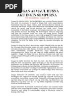Download Dengan Asmaul Husna Aku Ingin Sempurna by Muhamad Munir ST SN2593299 doc pdf