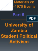 University of Zambia Student Political Activism, Select Materials On The Pre-1976 Events-Part 5