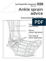Ankle Sprain Advice: Instructions For Patients