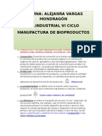 Informe de Manufactura de Bioproductos