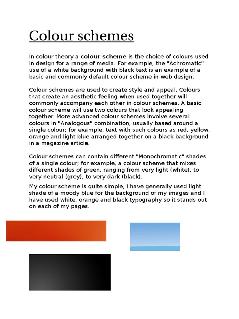 Colour Schemes | PDF