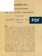 Periódico Clamor de La Patria. #1 Al 7. (1823)