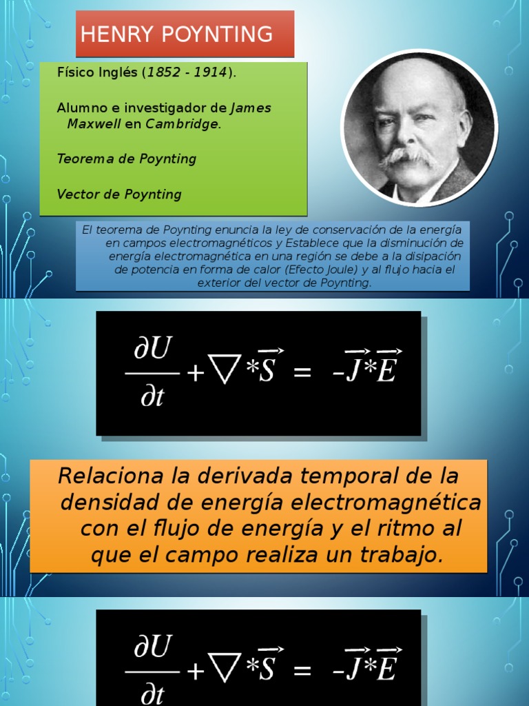 Teorema y Vector de Poynting | PDF | Electromagnetismo | Radiación ...