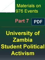 University of Zambia Student Political Activism, Select Materials On The 1976 Events-Part 7