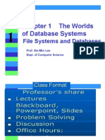 Chapter 1 The Worlds of Database Systems: File Systems and Databases