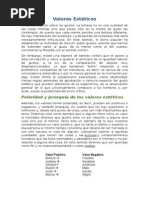 Valores Esteticos