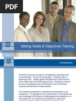 Setting Goals and Objectives Training