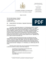 2015 03 18 Maryland AG-letter-on-SB-458-fracking, 'ABNORMALLY DANGEROUS' and ' ULTRAHAZARDOUS ACTIVITY'.pdf