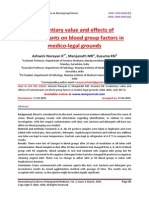 Evidentiary Value and Effects of Contaminants On Blood Group Factors in Medico-Legal Grounds