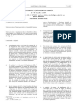 Criterios microbiologicos - Legislacao Europeia - 2007/12 - Reg nº 1441 - QUALI.PT