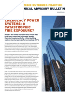 High Rise Emergency Power Systems: A Catastrophic Fire Exposure?