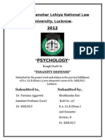 Psychology insanity defence