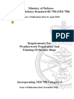 NES 758 Requirements For Weatherwork Preparation and Painting of Surface Ships Category 3