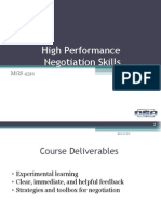 High Performance Negotiation Skills