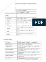 Virginia Wastewater Treatment Examination Formula Sheet