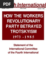 How The WRP Betrayed Trotskysm, 1973-1985