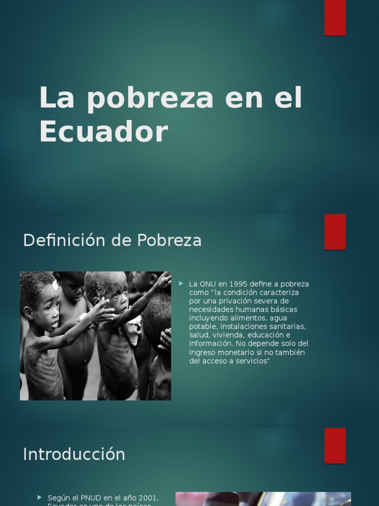 Pobreza y su Erradicación en Ecuador | PDF | Índice de Desarrollo ...