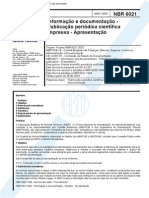 1-NBR 6021 - (Maio 2003) Informação e Documentação - Publicação Periódica Científica Impressa - (ORIGINAL)