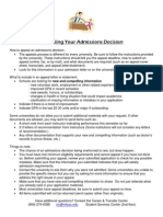 Appealing Your Admissions Decision - Rev Apr 2013