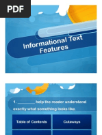 Text Features Presentation