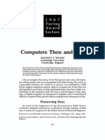 Computers Then and Now: 1 9 6 7 Turing Award