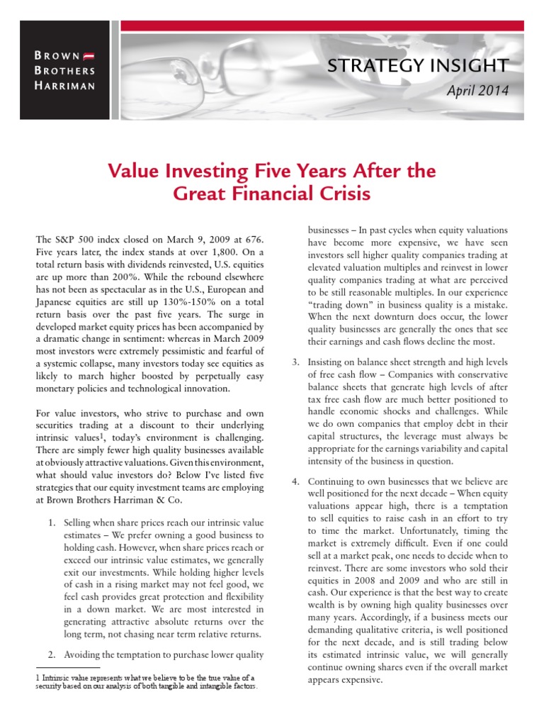 Strategy Insight Value Investing | PDF | Investing | Stocks