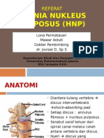 Hernia Nukleus Pulposus (HNP) : Referat
