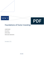 Foundations of Factor Investing