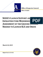 NASA launch support and infrastructure modernization needed to launch SLS and Orion