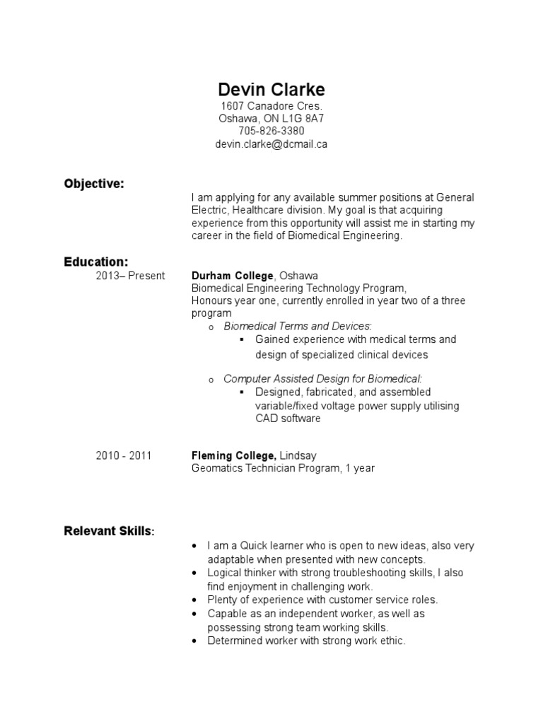 Devinc Resume March 2015 | PDF | Career & Growth