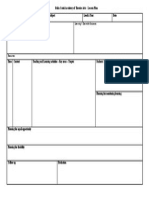 Italia Conti Academy Theatre Arts Lesson Plan Template