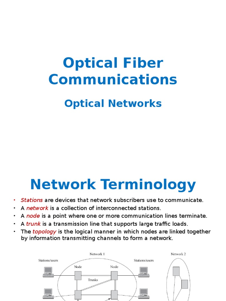 Optical Network Components Overview | PDF | Computer Network ...