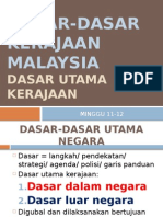 11 Dasar-Dasar Kerajaan Malaysia