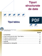 Tipuri Structurate de Date. Tipul Tablou PDF