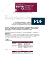 Convocatoria Al 3er Maraton de La Paz