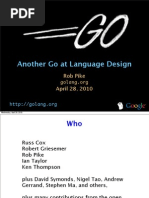 Rob Pike at Stanford on Golang