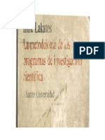 Lakatos Imre - La Metodologia de Los Programas de Investigacion Cientifica