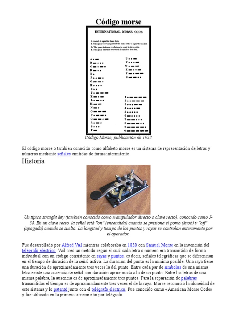 Código Morse PDF Codificaciones Radiodifusión