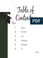 Ontents Able Of: The Plan Style Guide Logo Label Design Photography Ad 0