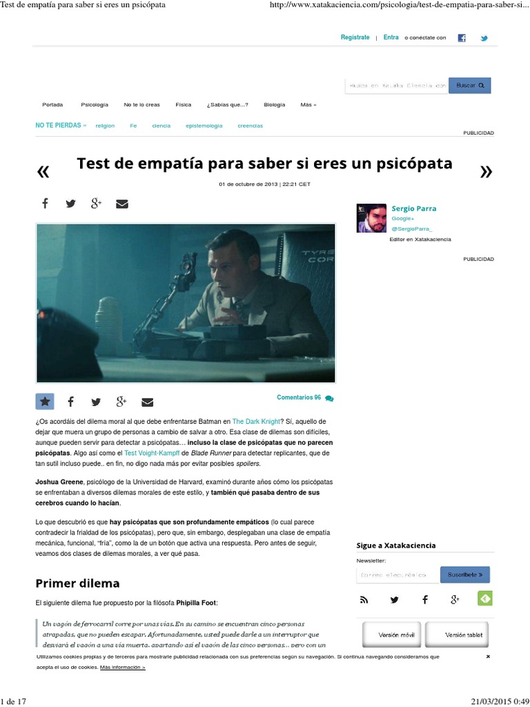 Test Para Saber Si Eres Psicopata O Sociopata