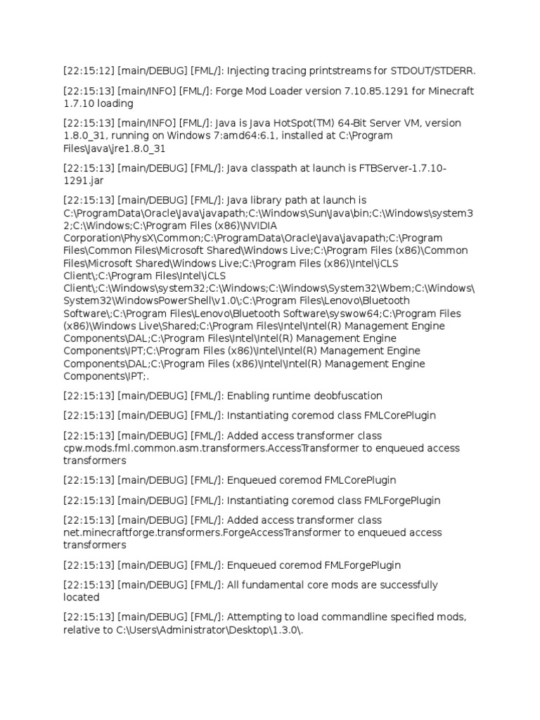 Logs | PDF | Java (Programming Language) | Microsoft Windows