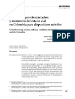 Sistema de georeferenciacion y monitoreo del estado vial en colombia para dispositivos moviles