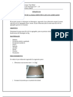 Ensayo 6 - DETERMINACIÓN DE LA MASA ESPECÍFICA DE LOS AGREGADOS