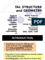 Crystal Structure Geometry: Space Lattices, Unit Cells, and Packing Factors