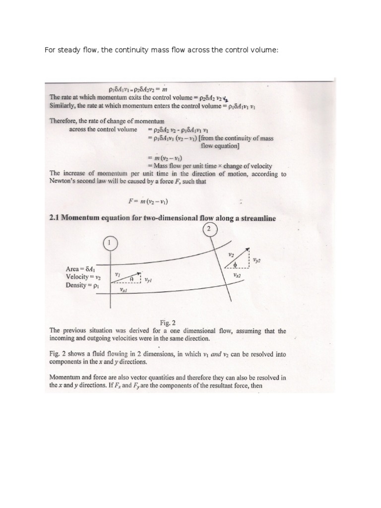 Continuity Equation in Fluid Flow | PDF