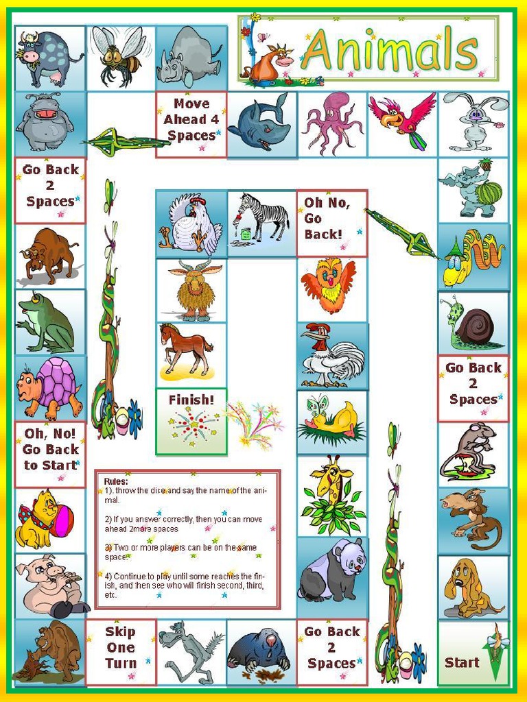Board Game Animals PDF