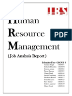 Job Analysis Report of An Engineering Firm