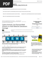 Cybercriminals Use RansomWeb Attacks To Hold Website Databases Hostage