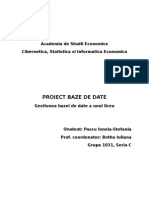 Proiect Baze de Date - Pascu - Ionela