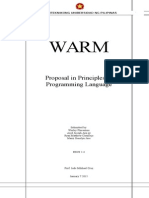 Proposal in Principles of Programming Language: Politeknikong Unibersidad NG Pilipinas